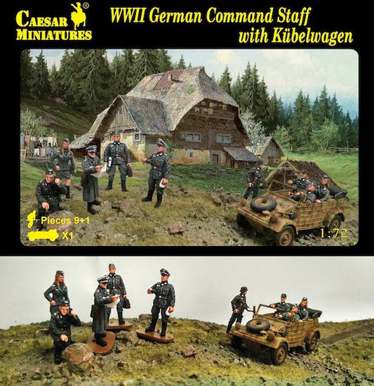 CAESAR H095 WWII German Command Staff with Kübelwagen