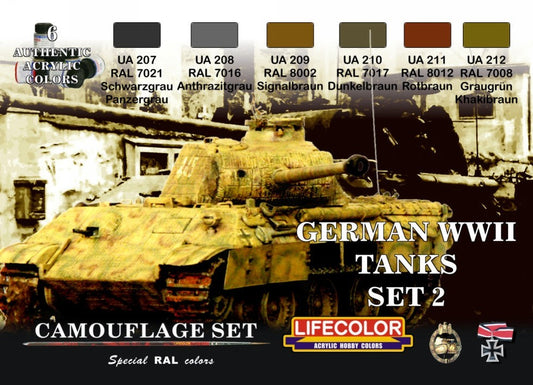 CS 03 LIFECOLOR ACRILICI PER GERMAN WWII TANKS SET 2