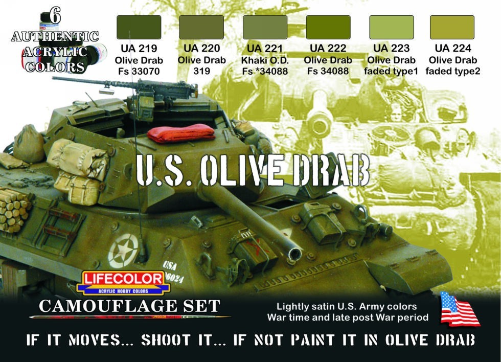 CS 11 LIFECOLOR ACRILICI PER U.S.OLIVE DRAB