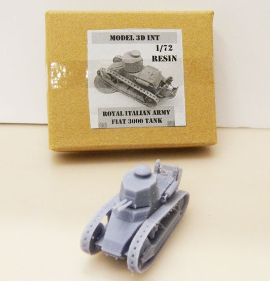 FLOR10 ROYAL ITALIAN  ARMY FIAT 3000 TANK  1/72 MODEL 3D INT