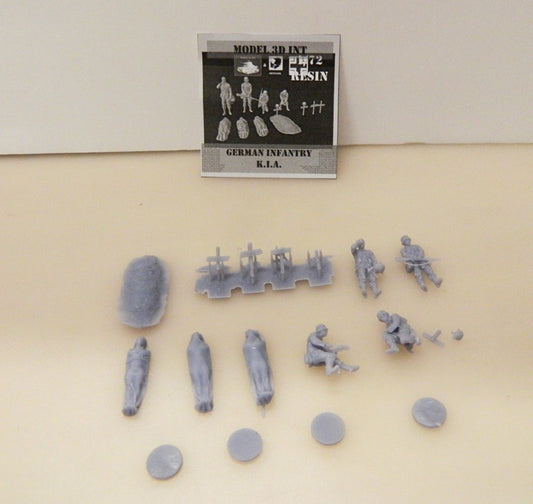 FLOR14  GERMAN INFANTRY K.I.A 1/72 MODEL 3D INT