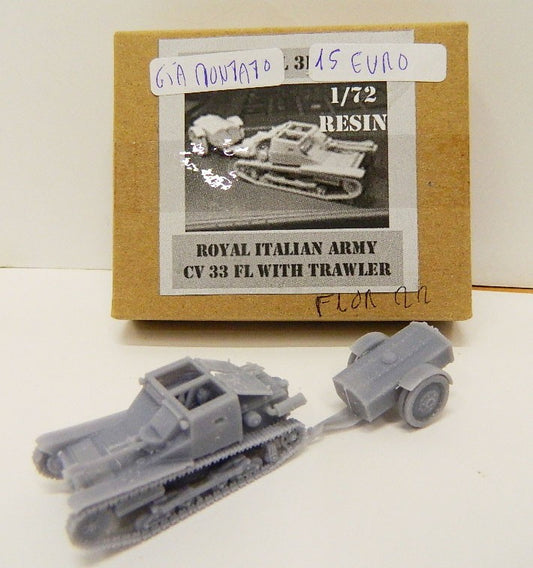 FLOR22 ITALIAN ROYAL ARMY CV33 FL WITH TRAWLER 1/72 MODEL 3D INT