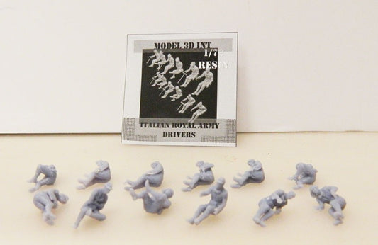 FLOR4 ITALIAN ROYAL DRIVERS SET 1/72 MODEL 3D INT