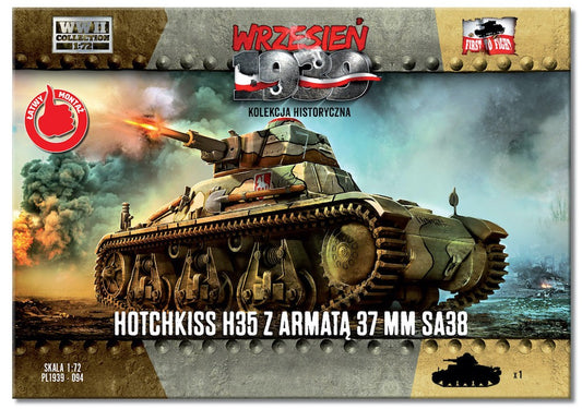 FTF094 FIRST TO FIGHT KITS Hotchkiss with a 37mm SA38 gun 1/72