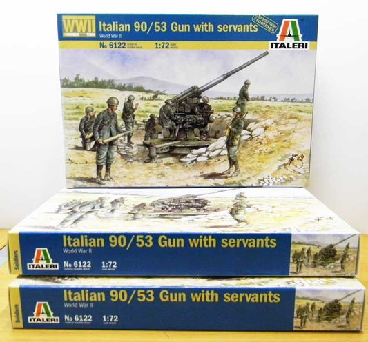 GR0071 ITALERI 1/72 6122 X 3 GUNS FROM ITALIAN 90/53