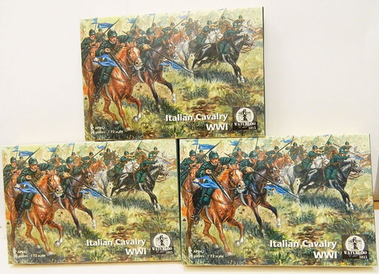 GR23_2  WATERLOO1815 3 SCATOLE ITALIAN CHARGE CAVALRY WWI  1/72