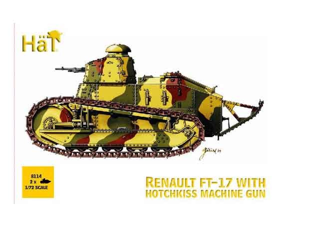 HAT 8114 1/72 RENAUTLT FT-17 WITH HOTCHKISS MACHINE GUN