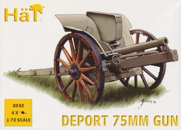 HAT 8242 Re-released! Italian (WWI) 75mm Deport Gun 1/72