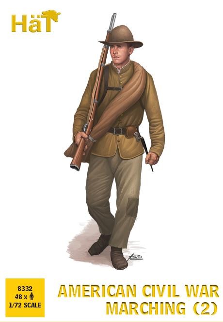 HAT 8332  American Civil American Civil War Marching (2) 1/72