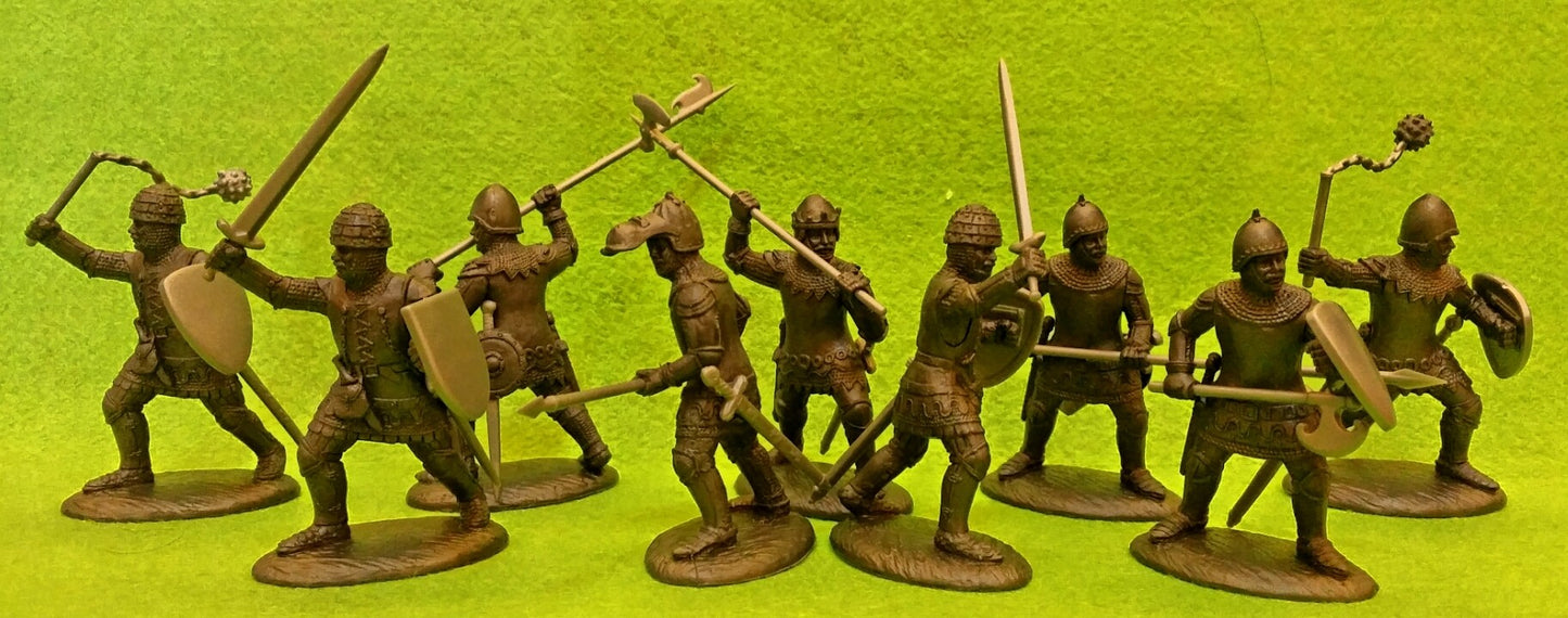 HYW03B EXPEDITIONARY 1/32 ENGLISH DISMOUNTED MEN-AT-ARMS & ARMATI