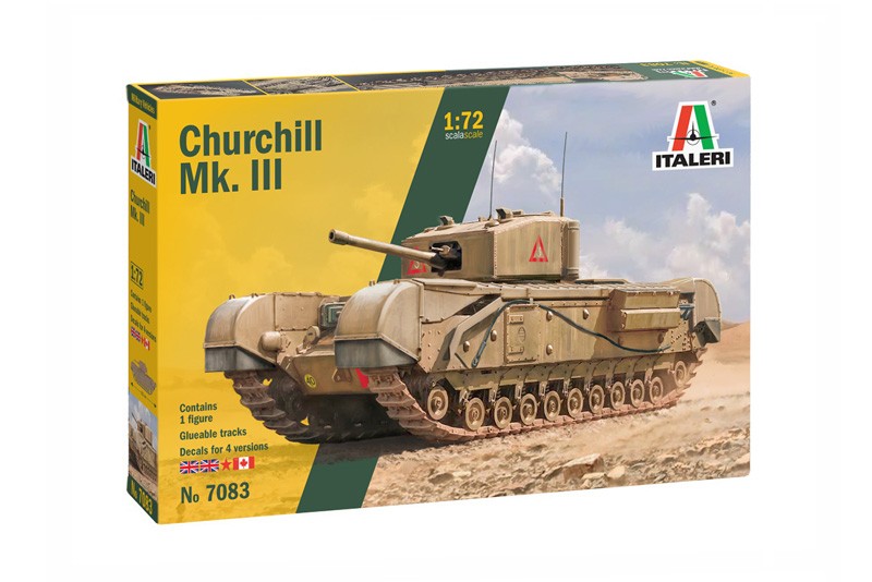 ITALERI 7083 Churchill Mk.III GLUABLE RUBBER TRACKS -1/72
