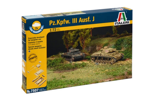 ITALERI 7507 PZ. KPFW. III FAST ASSEMBLY