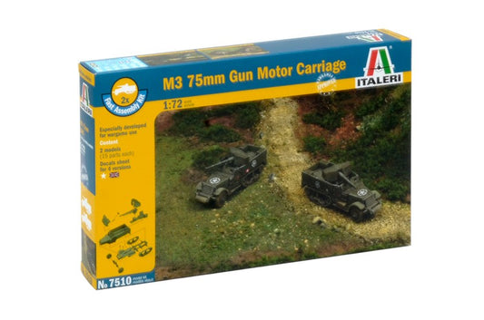 ITALERI 7510 M3 75MM GUN MOTOR CARRIAGE FAST ASSEMBLY