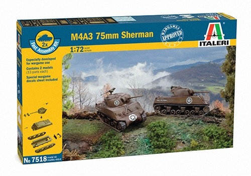 ITALERI 7518 SHERMAN M4 A3