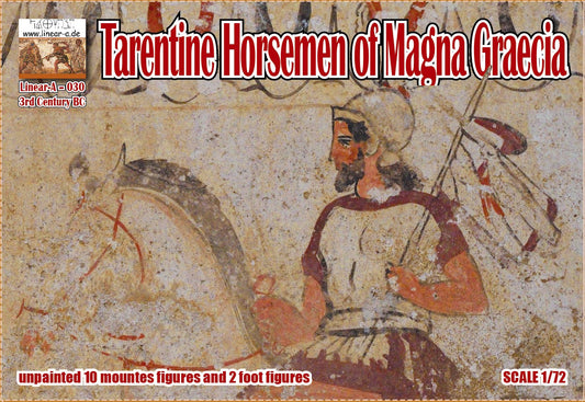 la030 LINEAR-A Tarentine Horsemen of Magna Graecia 3rd Century BC 1/72