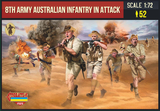 M155 STRELETS 8th Army Australian Infantry in Attack (WWII) 1/72