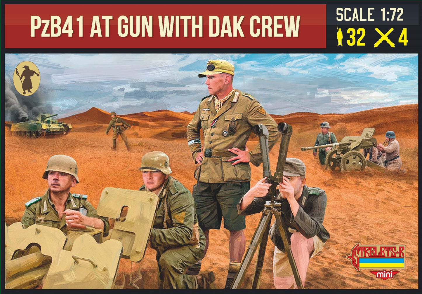 M158 STRELETS Anti Tank Gun Pz.B41 with Africa Korps Crew (WWII) 1/72