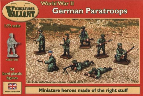 VM006 VALIANT MINIATURES German Paratroops (WWII) 1/72