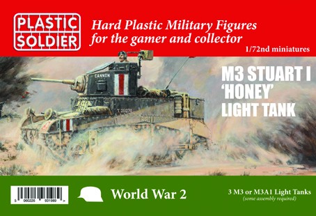 WW2V20026 THE PLASTIC SOLDIER COMPANY 1/72 Allied Stuart I Honey and M3 Tank