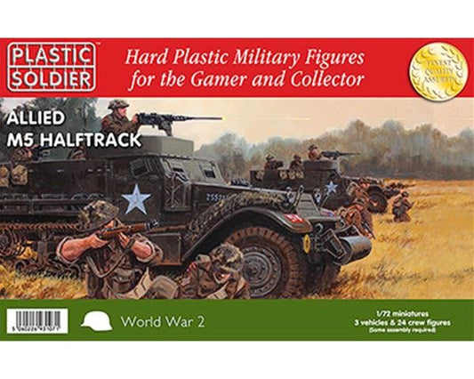 WW2V20013 THE PLASTIC SOLDIER COMPANY SCALA 1/72 3 x M5 Halftracks