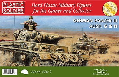 WW2V20010 THE PLASTIC SOLDIER COMPANY SCALA 1/72 Pz.Kpfw III Ausf.G, Ausf.H.