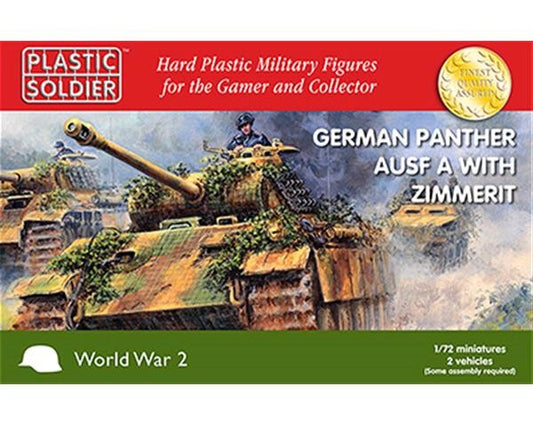WW2020011 THE PLASTIC SOLDIER COMPANY1/72 carro tedesco ad assemblaggio rapido Panther Ausf A con zimmerit