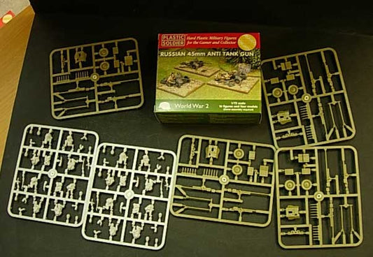 WW2G20001 THE PLASTIC SOLDIER COMPANY SCALA 1/72 Soviet 45mm anti tank gun
