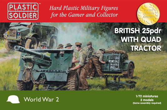 WW2G20006 THE PLASTIC SOLDIER COMPANY SCALA 1/72 British 25pdr with Morris Quad Tractor