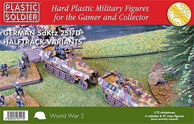 WW2V20016 THE PLASTIC SOLDIER COMPANYSCALA 1/72 German Sd.Kfz.251/D Variants kit.