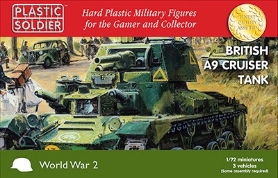 WW2V20023 THE PLASTIC SOLDIER COMPANY SCALA 1/72 A9 British Cruiser Tank.