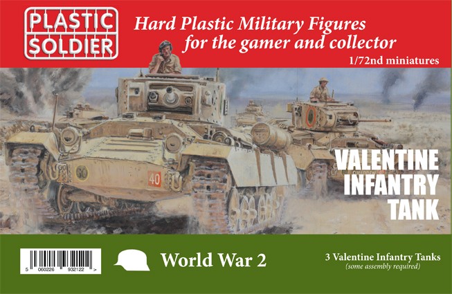 WW2V20028 THE PLASTIC SOLDIER COMPANY 1/72 British Valentine Tank .