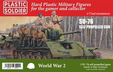 WW2V20030 THE PLASTIC SOLDIER COMPANY 1/72 Russian SU-76 self propelled gun 3 x SU-76 models in the box.