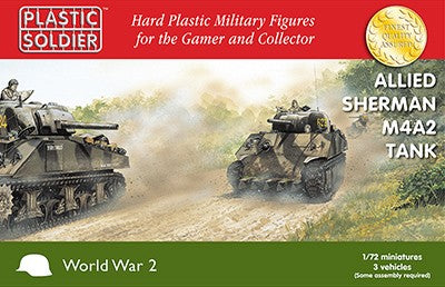 WW2V20034 THE PLASTIC SOLDIER COMPANY Sherman M4A2 3 models. 1/72