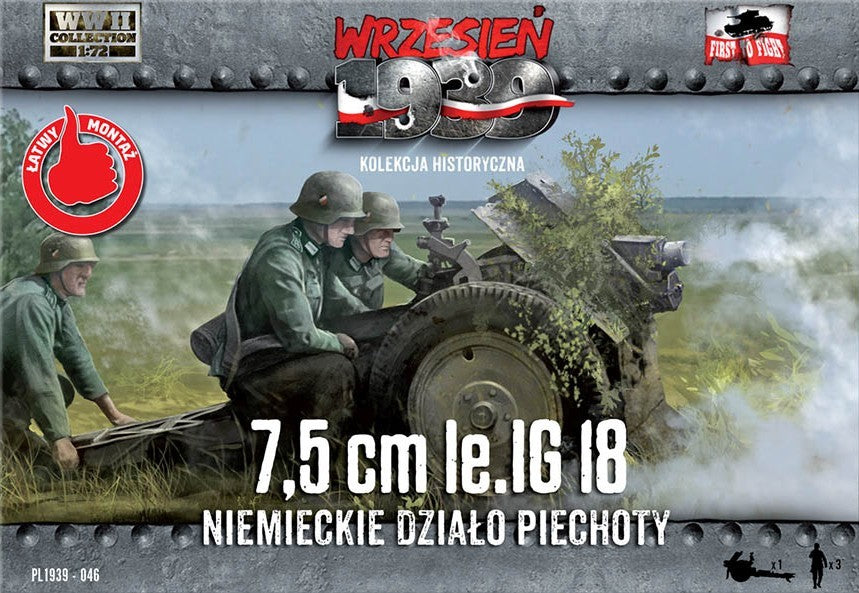 WWH046 FIRST TO FIGHT KITS 	LiG 18 German Infantry Gun on DS wheels