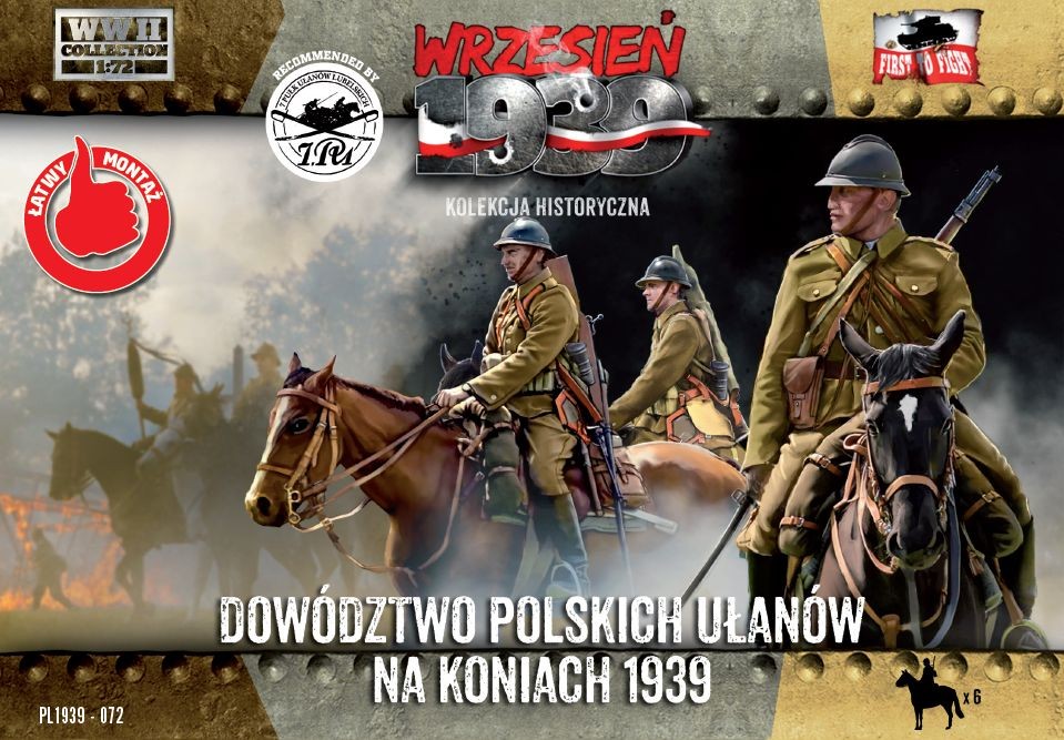 FTF072 FIRST TO FIGHT KITS Polish Uhlans command on horseback1/72