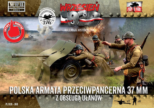 FTF069 FIRST TO FIGHT KITS Bofors 37mm Anti-Tank Gun with Uhlans Crew (2 sets in a box!) 1/72