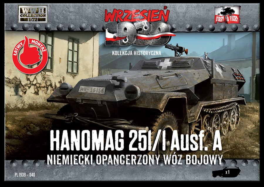 WWH040 FIRST TO FIGHT KITS 	 Sd.Kfz.251/1 Ausf.A 1/72
