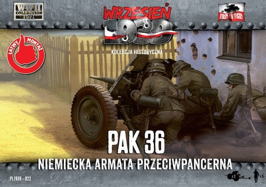 WWH022 FIRST TO FIGHT KITS3,7cm PaK 36 German anti tank gun with crew (2 sets in a box)