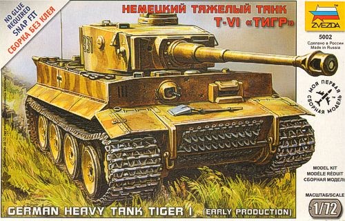 ZVEZDA 5002 German Heavy Tank Pz.Kpfw.VI Tiger I