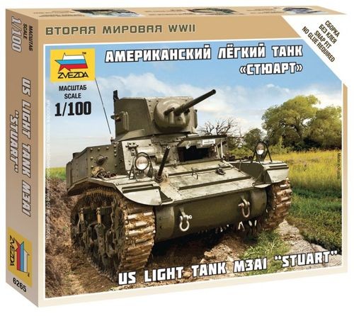 ZVEZDA 6265 M3A1 Stuart Tank 1/100